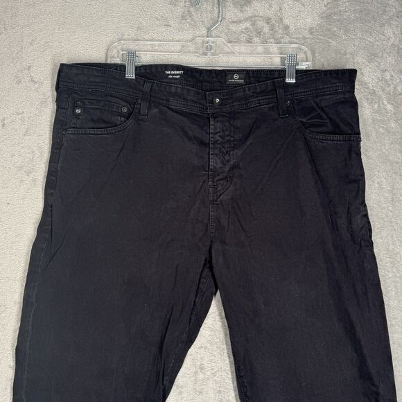 AG Adriano Goldschmied Jeans Mens 40x34‎ Black The Everett Slim Straight Casual - Picture 4 of 10